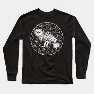 Funny Owl Eagle Owl Geometric T-Shirt Long Sleeve T-Shirt